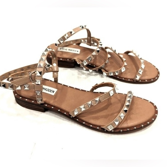 Steve Madden Nude studded stripy gladiator sandal - Picture 3 of 8